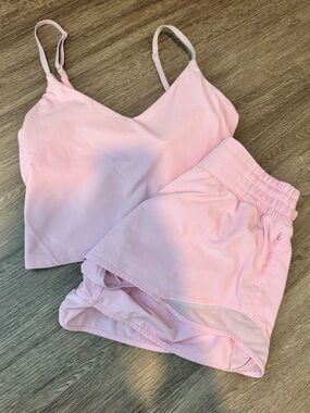 Lululemon Women’s Pink Hotty Hot Short and Align Tank Set